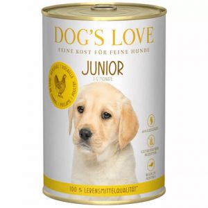 Boîte Chiot – Dog's Love Junior Volaille & Courges 400 gr