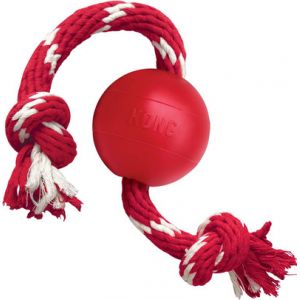 KONG&reg;-Jouet Chien &ndash; KONG&reg; Classic Balle Et Corde Rouge &ndash; Taille S