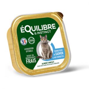 EQUILIBRE & INSTINCT-Boîtes Chat - Équilibre & Instinct Terrine chat stérilisé Saumon - 85 gr