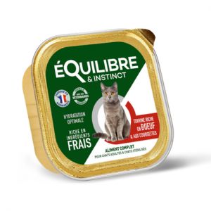 EQUILIBRE & INSTINCT-Boîtes Chat - Équilibre & Instinct Terrine chat stérilisé Bœuf - 85 gr