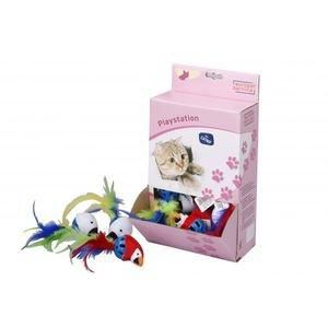 EUROPET-Jouet Chat - EBI Oiseau en balle plastique x1 - 4 cm - mod&egrave;le al&eacute;atoire