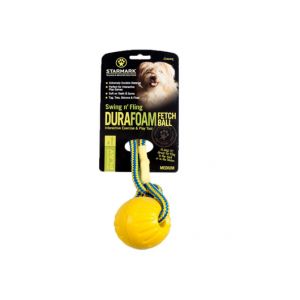 STARMARK-Starmack Jouet Chien Swing & Fling Duraform Fetch Ball - 8,5 x 7 x 40 cm