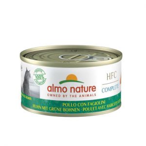 ALMO NATURE-Bo&icirc;te Chat &ndash; Almo Nature HFC Complete - Poulet avec Haricots verts 70 gr