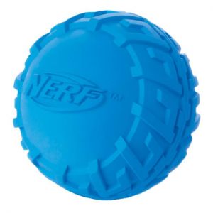 NERF-Jouet Chien &ndash; Nerf Balle Pneu &agrave; Sifflet coloris bleu &ndash; Taille S