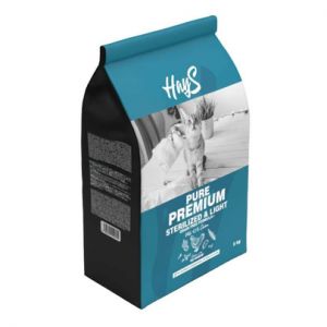 HAYS-Croquettes Chat Stérilisé – Hays Pure Premium Light au poulet – 2 kg