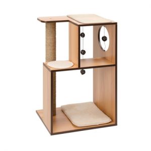 CATIT-Arbre &agrave; chat Vesper Box L en bois coloris noyer