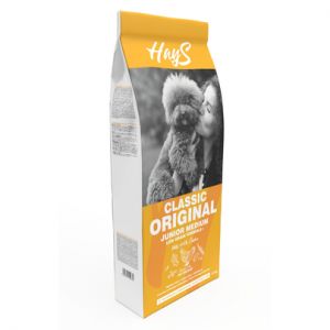 HAYS-Croquettes Chiot Medium Low Grain – Hays Classic au poulet – 15 kg