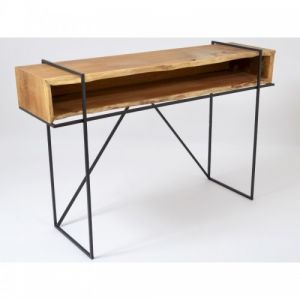 Console bois naturel métal noir CHALONG