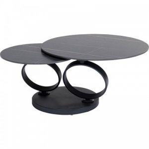 Table basse noire avec plateaux pivotants BEVERLY Kare design