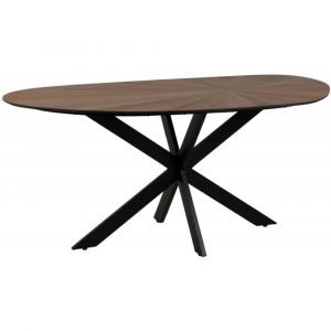 Table Design Asymétrique Bois et Métal 178cm IXIA