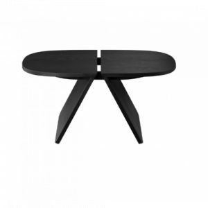 Table d'appoint couleur chêne noir 80x38cm AVIO