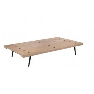 Table basse palette bois métal ROSTI