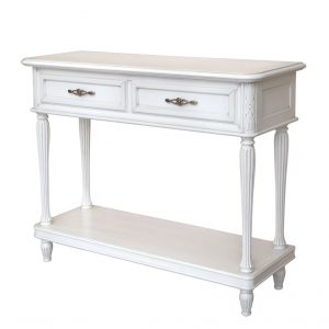 Console sculptée largeur 120 cm avec 2 tiroirs