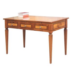 Bureau classique 3 tiroirs et 3 tirettes