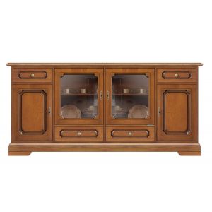 Buffet vitrine 180 cm largeur Karol