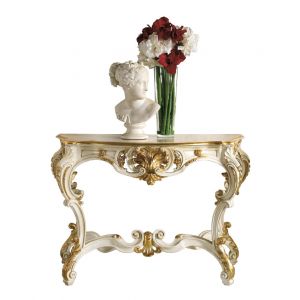 Console style baroque feuille d'or