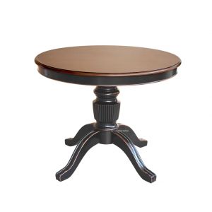 Table ronde 100 cm bicolore - Plateau fixe