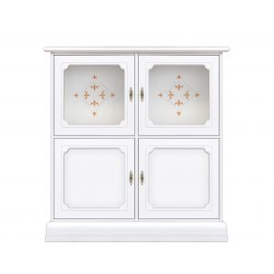 Buffet polyvalent vitres décorées