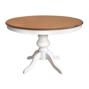 Table salle à manger bicolore - diamètre 120 cm