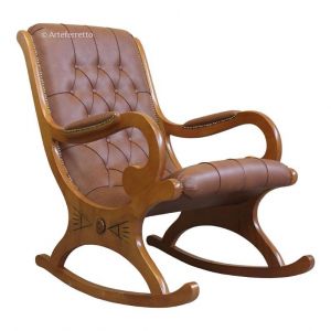 Fauteuil à bascule simili cuir