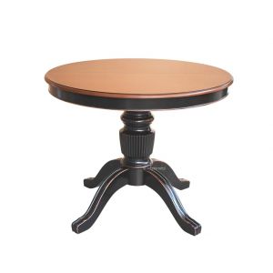 Table bicolore diamètre 100 cm - Plateau prolongeable