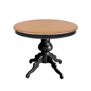 Table "Classique-Dark" diamètre 100 cm avec rallonge