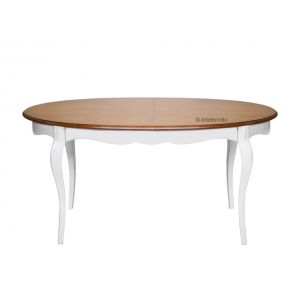 Table ovale prolongeable bicolore