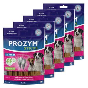 Prozym RF2 Sticks &agrave; M&acirc;cher Chien S/M (0-25kg) 12 unit&eacute;s - Lot de 5