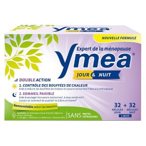 Ymea M&eacute;nopause Bouff&eacute;es de Chaleur et Sommeil 64 G&eacute;lules