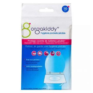 Orgakiddy Hygi&egrave;ne Pocket Prot&egrave;ge Cuvette de Toilettes Jetable Classique 10 unit&eacute;s