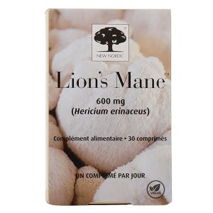 New Nordic Lion's Mane Mono Champignon Clart&eacute; mentale, m&eacute;moire 30 comprim&eacute;s