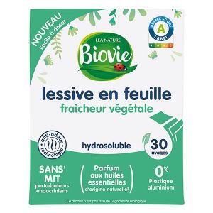 Biovie, Lessive feuille fraicheur v&eacute;g&eacute;tale - 30 lavages, 52,5g