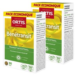 Ortis Transit Intestinal Benetransit Pack Eco 90 comprimés - Lot de 2