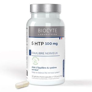 Biocyte 5-HTP 100mg Griffonia Vitamine B6 Equilibre Système Nerveux 30 gélules