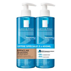 La Roche Posay Effaclar Lot de 2 Gels Moussants Purifiants (2 x 400ml)