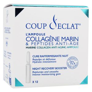 Coup d'Eclat Concentré Energétique Anti-Age au Collagène Marin 12 ampoules