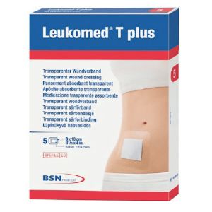 BSN M&eacute;dical Leukomed T+ Pansement Non Tiss&eacute; Adh&eacute;sif 10 x 8cm 5 Unit&eacute;s