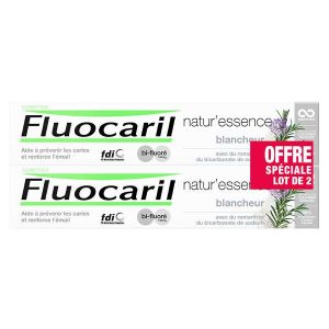 Fluocaril Natur'Essence Dentifrice Bi-Fluor&eacute; 145mg Blancheur Lot de 2 x 75ml