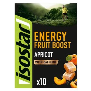 Isostar Pâte De Fruit Energy Fruit Boost Apricot Riche En Glucides Et Caféine 10 Carrés