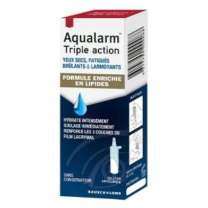 Bausch & Lomb Aqualarm Triple Action Yeux Secs & Fatigu&eacute;s 10ml