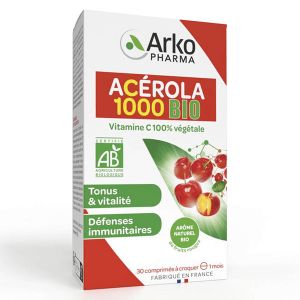 Arkopharma Azinc Naturel Ac&eacute;rola 1000 Bio 30 comprim&eacute;s