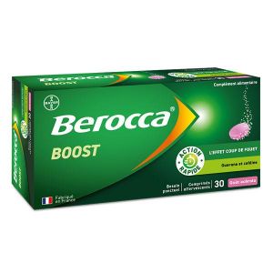 Berocca Boost Vitamines Caféine et Guarana 30 comprimés effervescents