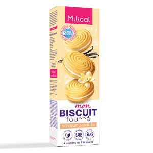 Milical Biscuits Fourr&eacute;s Saveur Vanille 8 unit&eacute;s