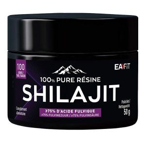 EAFIT - Shilajit r&eacute;sine Pure 500mg - Energie, Concentration - 50g 100 jours