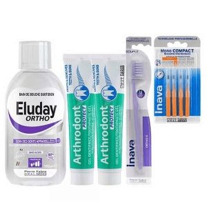 Pierre Fabre Oral Care - Routine d'hygi&egrave;ne bucco dentaire pour les porteurs d'appareils dentaires/ orthodontiques - adultes & adolescents