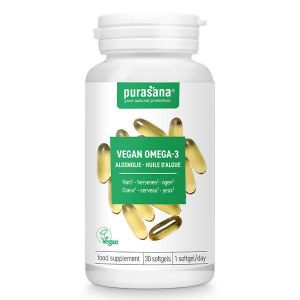 Purasana Vegan omega-3 -30 softgels - 1080 mg