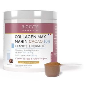 Biocyte - Collagen Max Marin Cacao - 10g de Collagène Marin Type I - Acide Hyaluronique - 20 jours