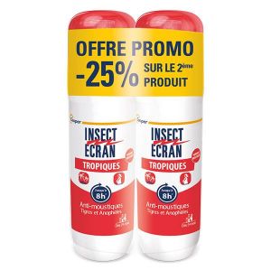 Insect Ecran Anti-moustiques Spray répulsif peau Tropiques  2 x 75 ml