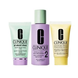 Clinique Kit Peau Saine Basic 3 Temps&trade; Peaux s&egrave;ches &agrave; mixtes