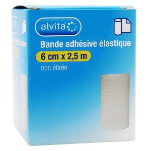 Alvita Bande Adh&eacute;sive Elastique 6cm x 2,5m